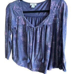 Lucky Brand Purple Long Sleeve Top